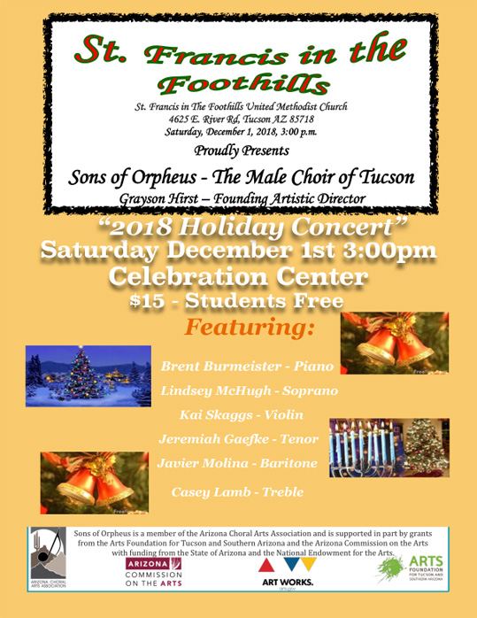 Poster for St. Francis in the Foothills Holiday Concert